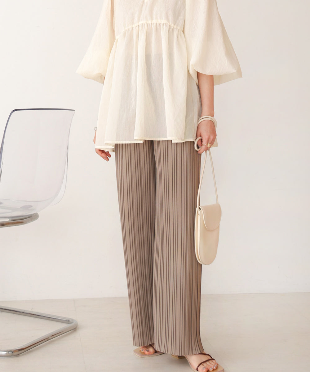 【S・M・L サイズ展開】ランダムプリーツパンツ