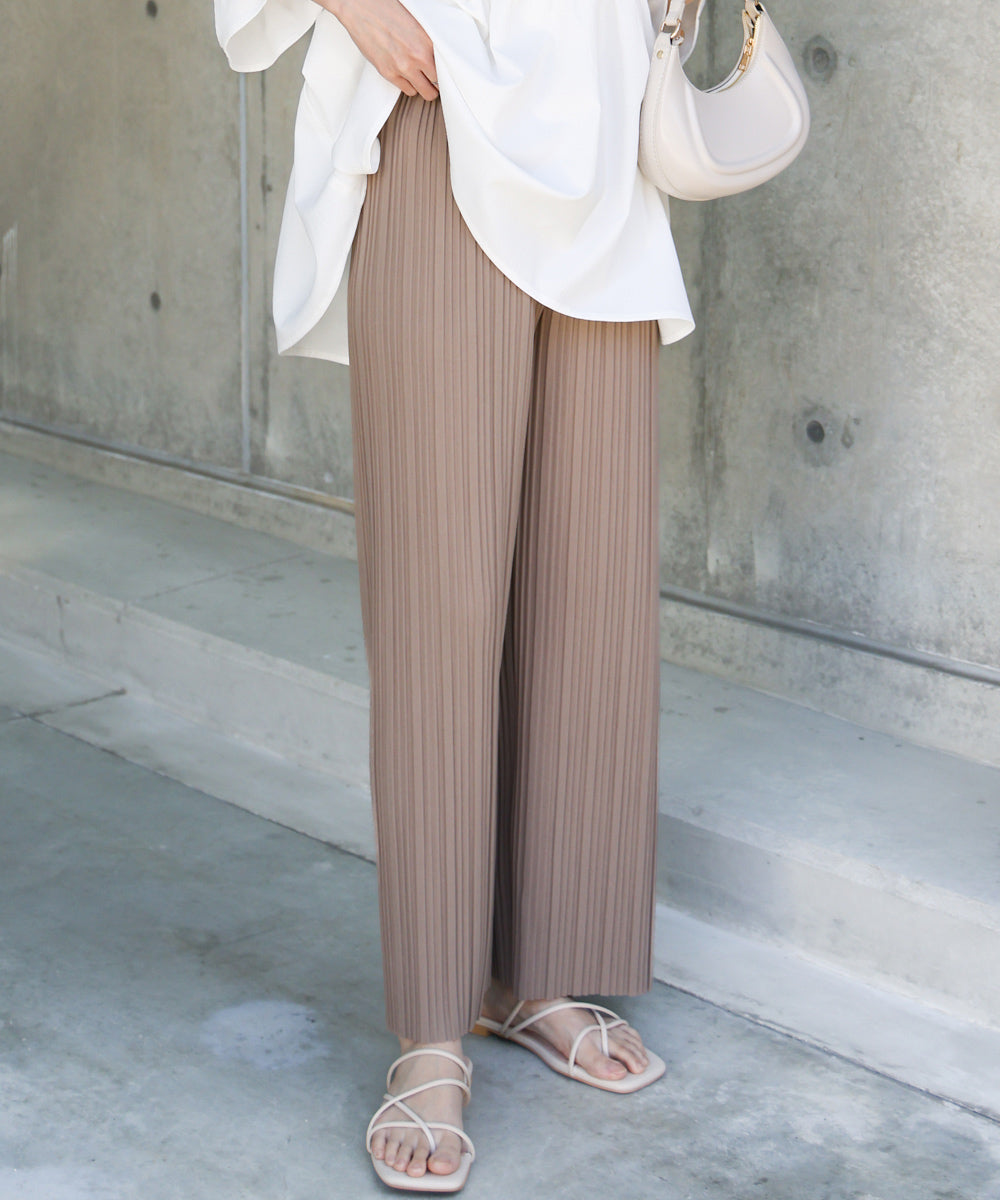 S・M・L サイズ展開】ランダムプリーツパンツ – Bab