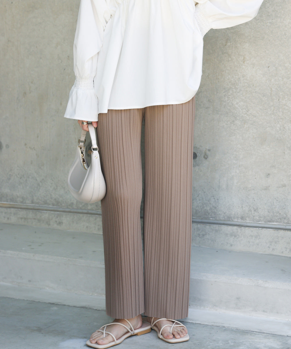 【S・M・L サイズ展開】ランダムプリーツパンツ