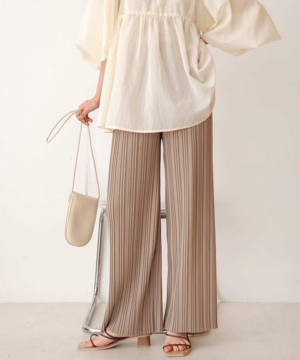 【S・M・L サイズ展開】ランダムプリーツパンツ