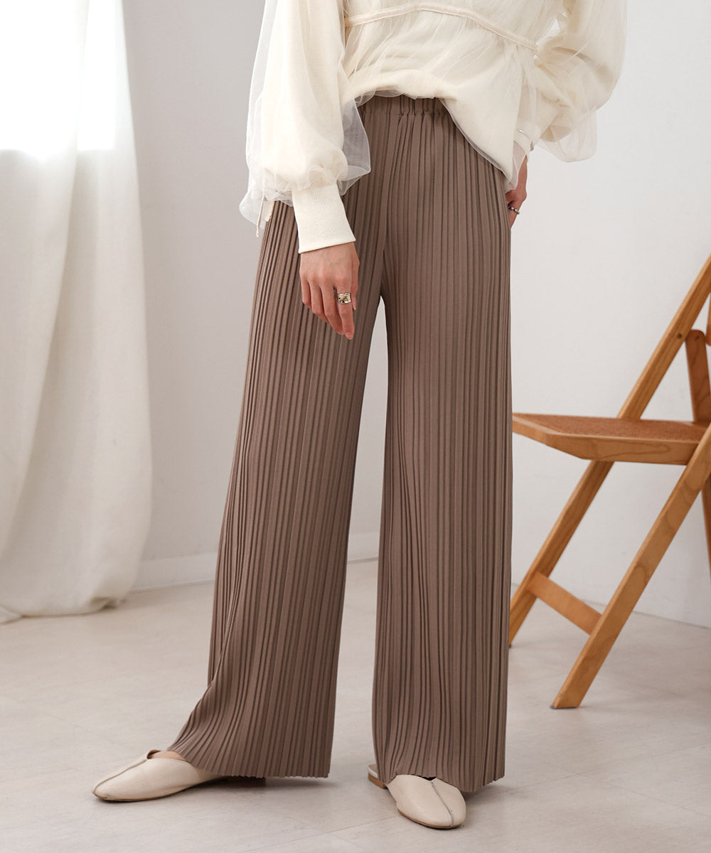 【S・M・L サイズ展開】ランダムプリーツパンツ