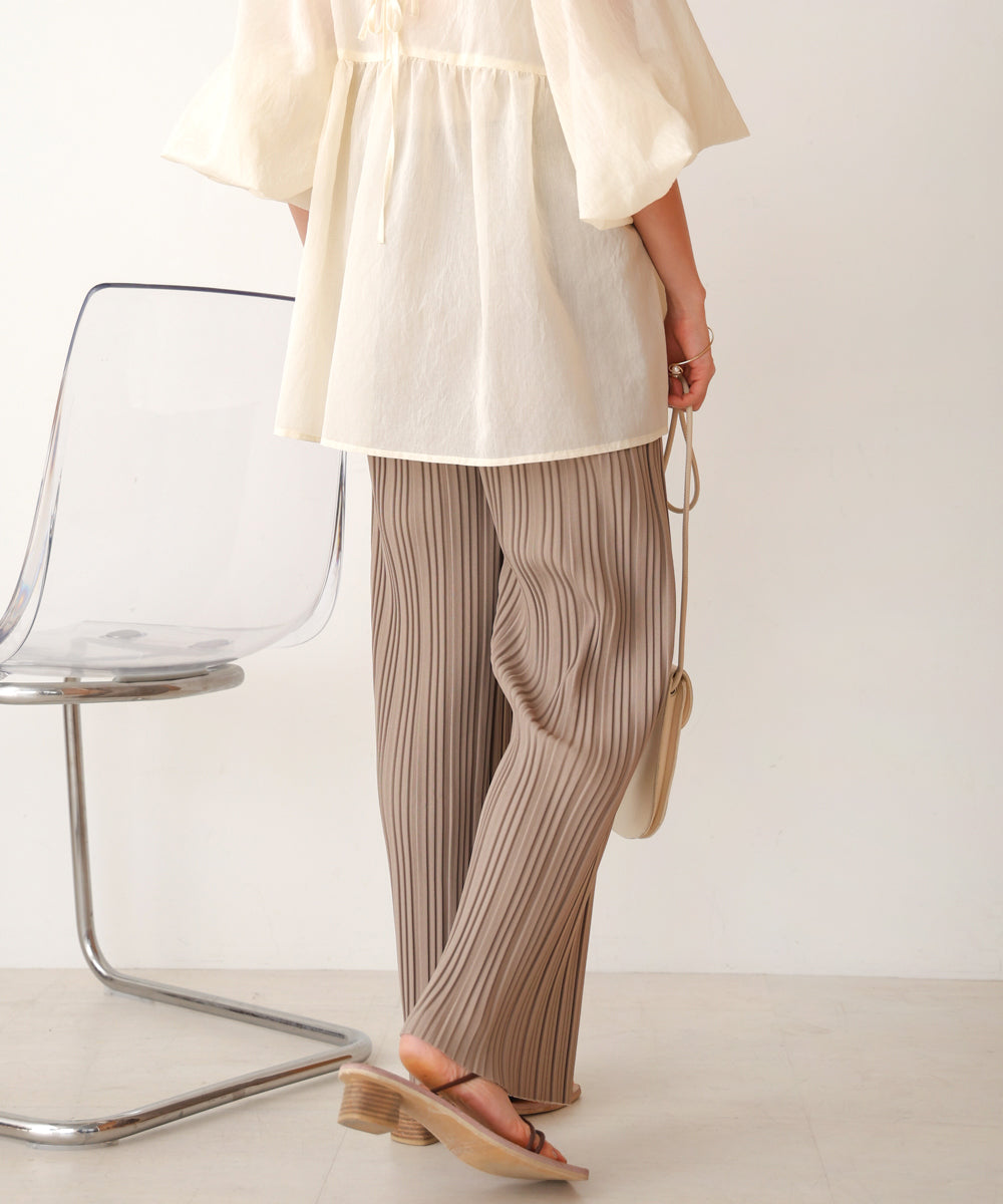 【S・M・L サイズ展開】ランダムプリーツパンツ