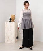LAME TULLE CAMI TOPS