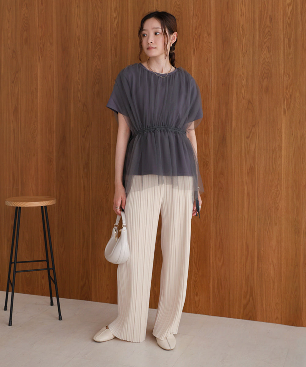 【S・M・L サイズ展開】ランダムプリーツパンツ