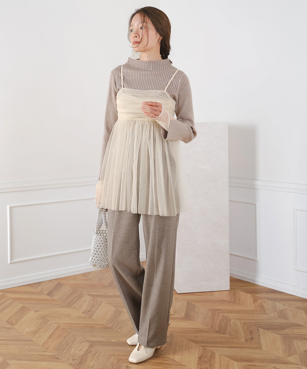 LAME TULLE CAMI TOPS