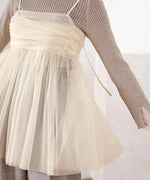 LAME TULLE CAMI TOPS