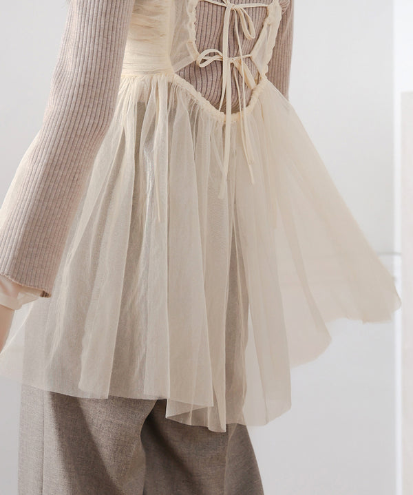 LAME TULLE CAMI TOPS