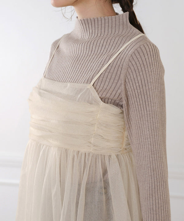 LAME TULLE CAMI TOPS