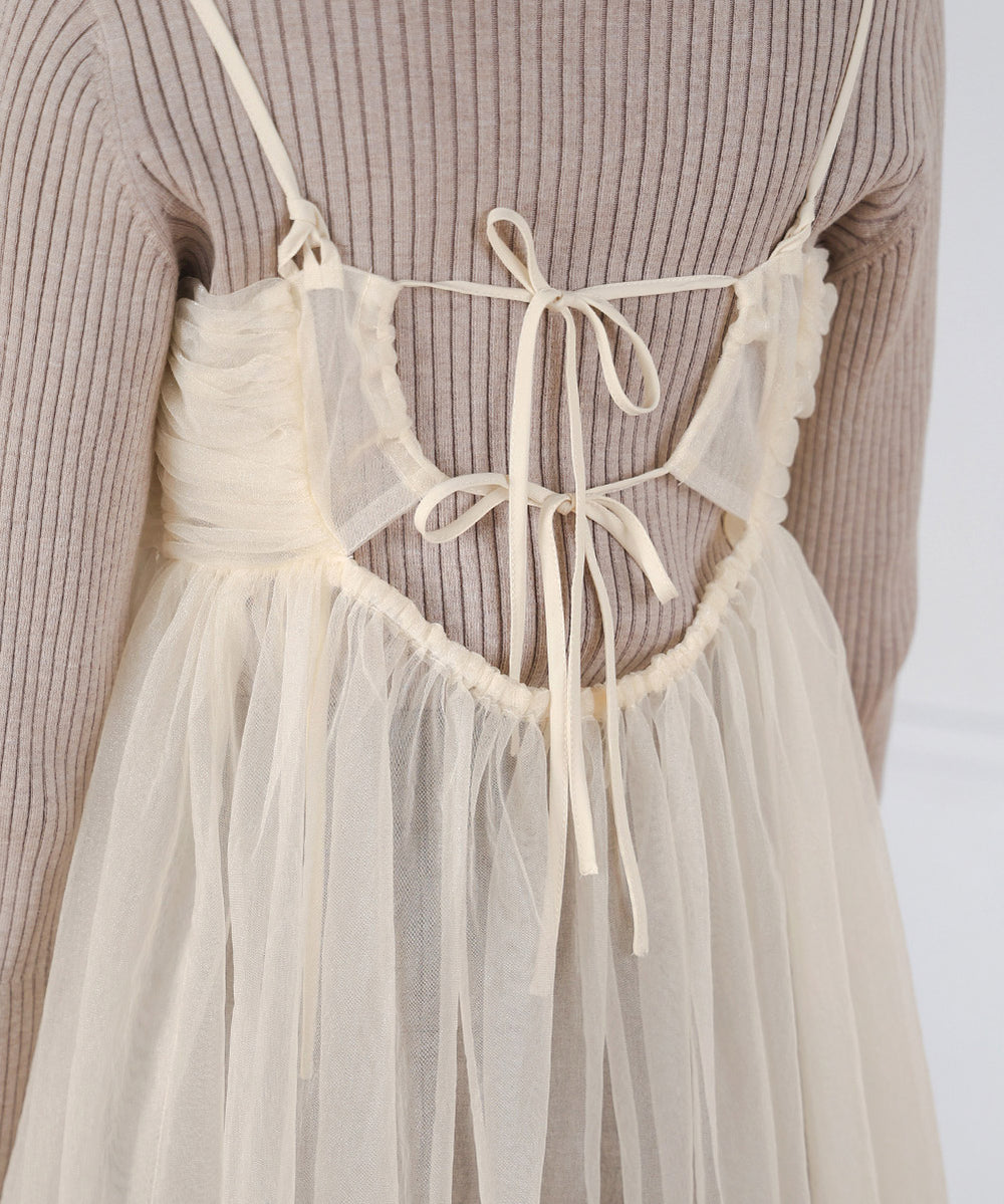 LAME TULLE CAMI TOPS