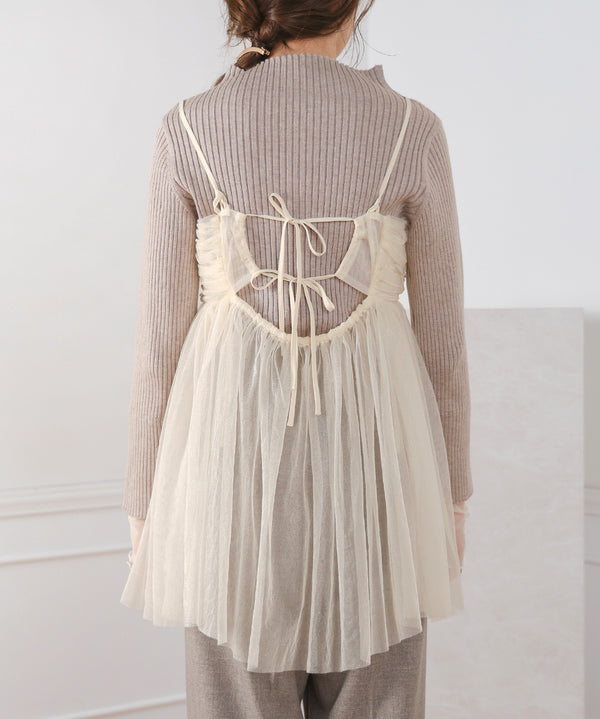 LAME TULLE CAMI TOPS
