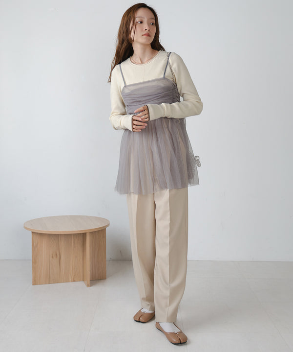 LAME TULLE CAMI TOPS