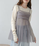 LAME TULLE CAMI TOPS
