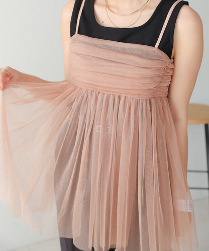LAME TULLE CAMI TOPS
