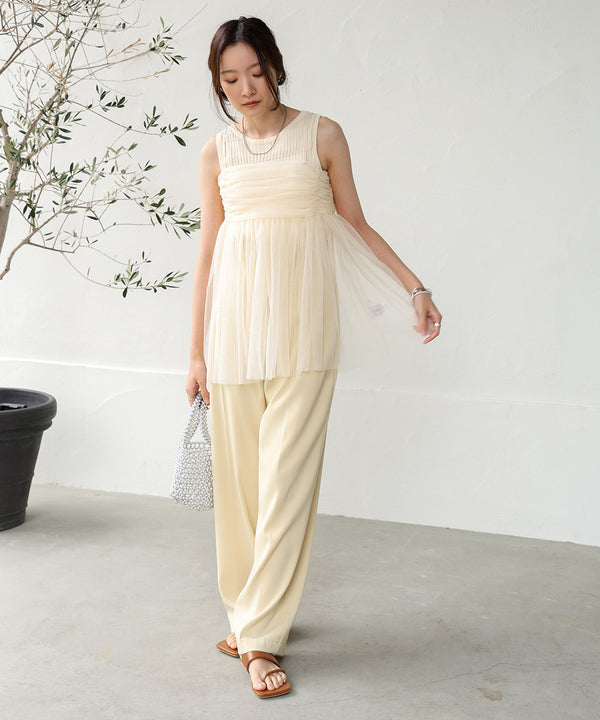 LAME TULLE CAMI TOPS