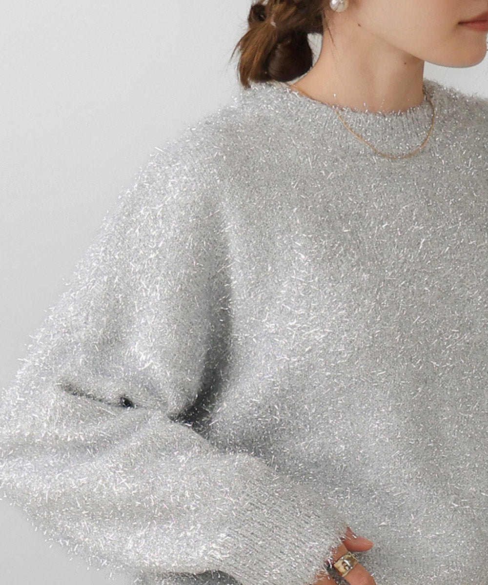 LAME KNIT PULLOVER