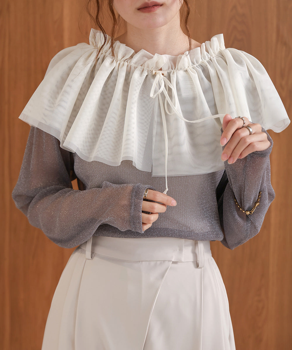 TULLE RUFFLE COLLAR