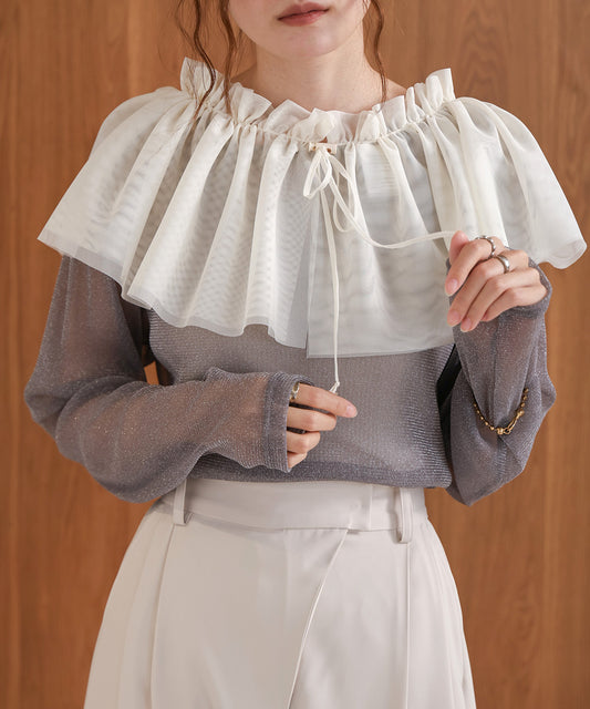 TULLE RUFFLE COLLAR