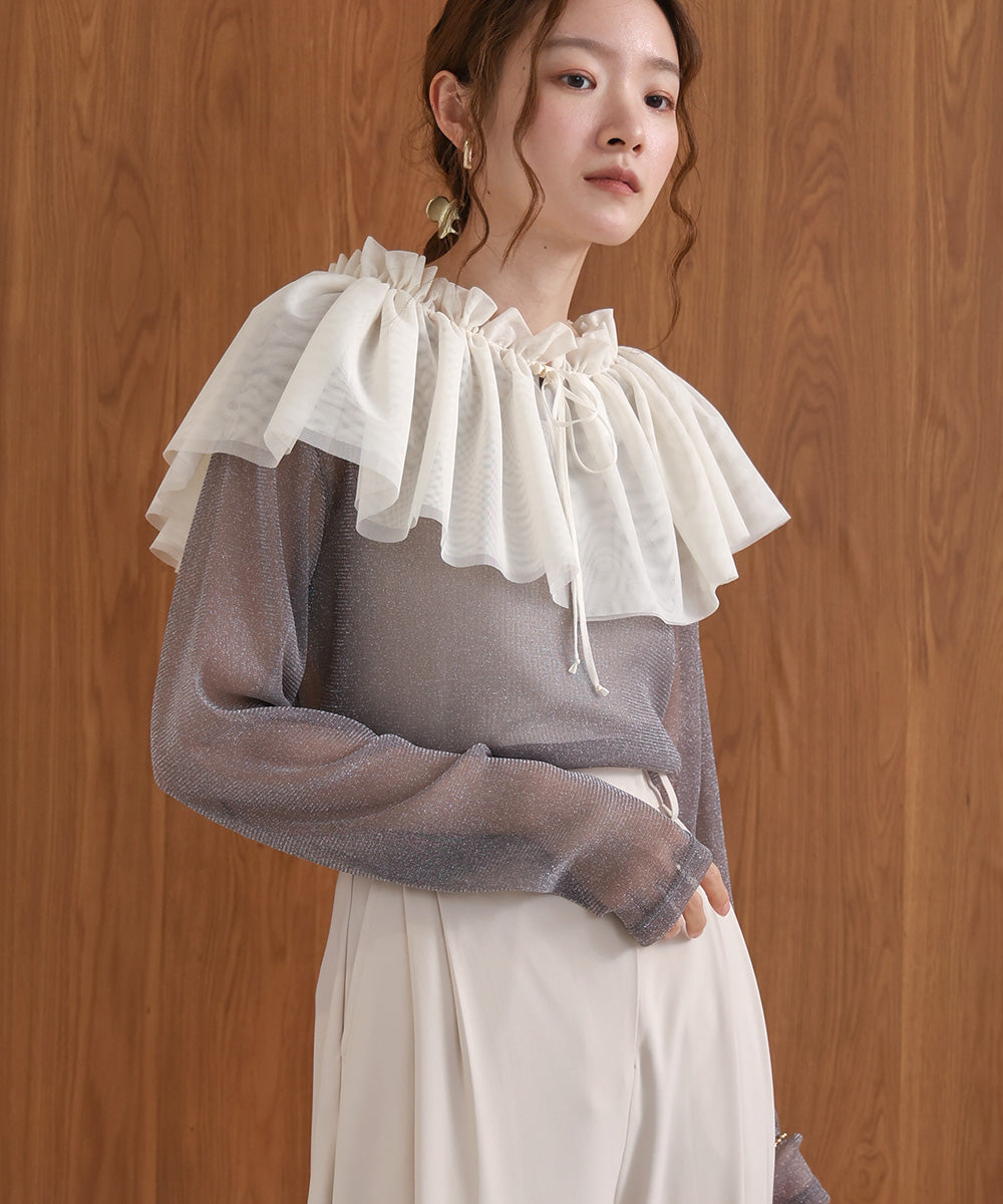 TULLE RUFFLE COLLAR