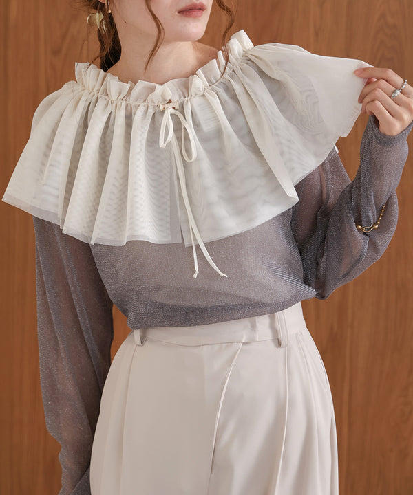 TULLE RUFFLE COLLAR