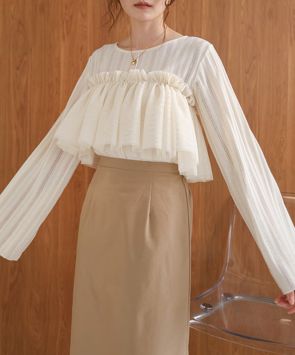 TULLE RUFFLE COLLAR