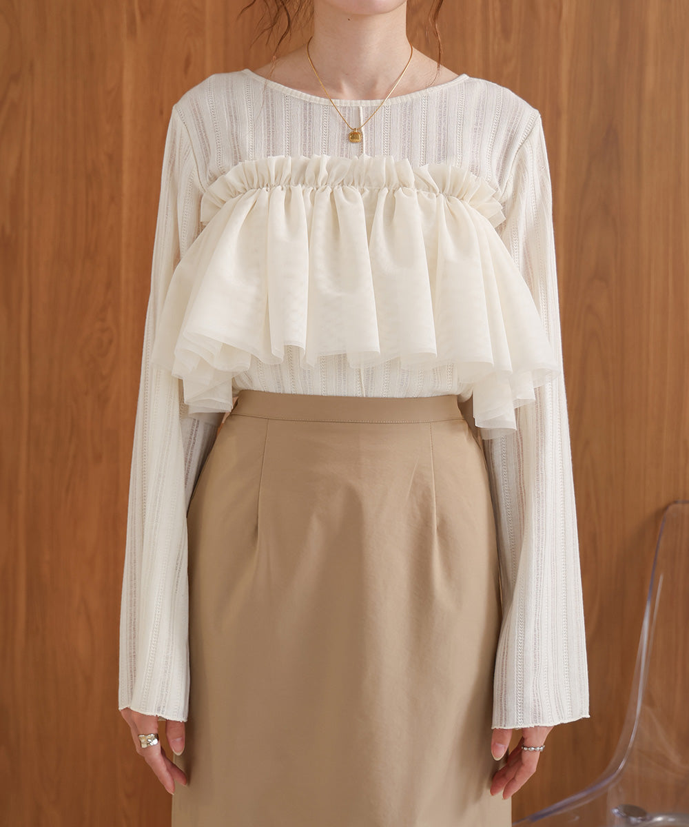 TULLE RUFFLE COLLAR