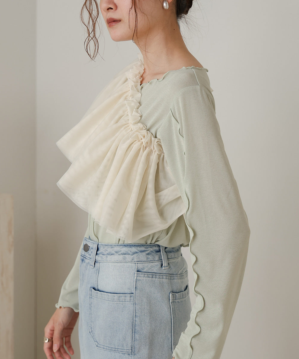 TULLE RUFFLE COLLAR