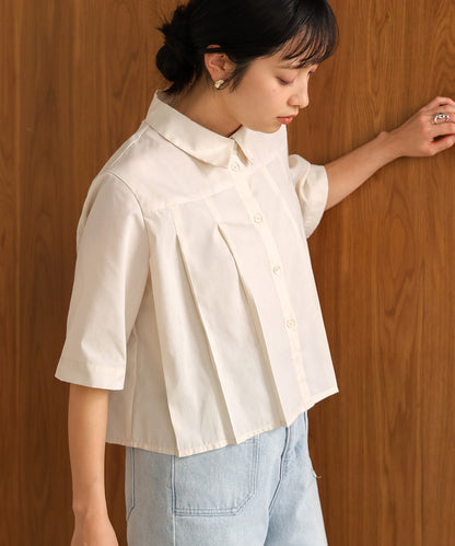 pleated shirt blouse