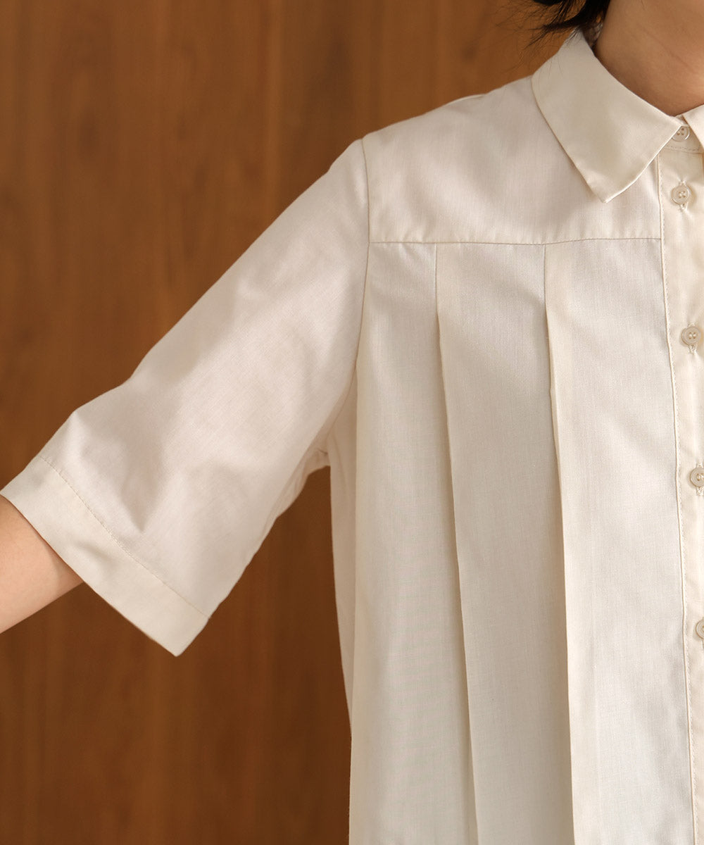 pleated shirt blouse