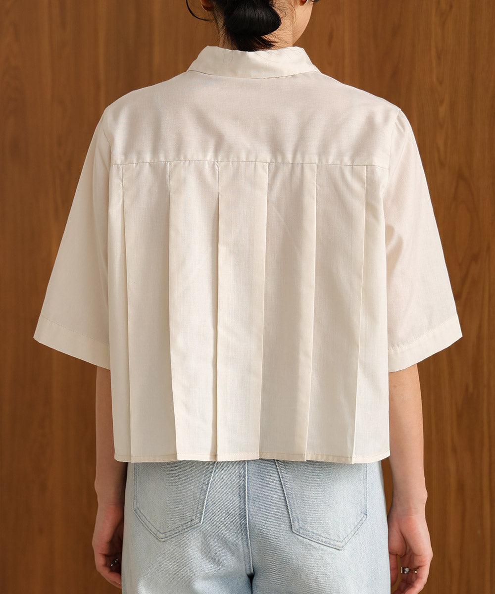 pleated shirt blouse