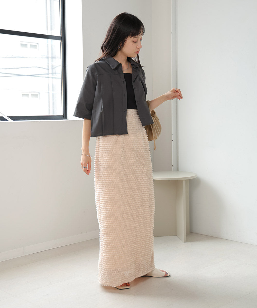 pleated shirt blouse