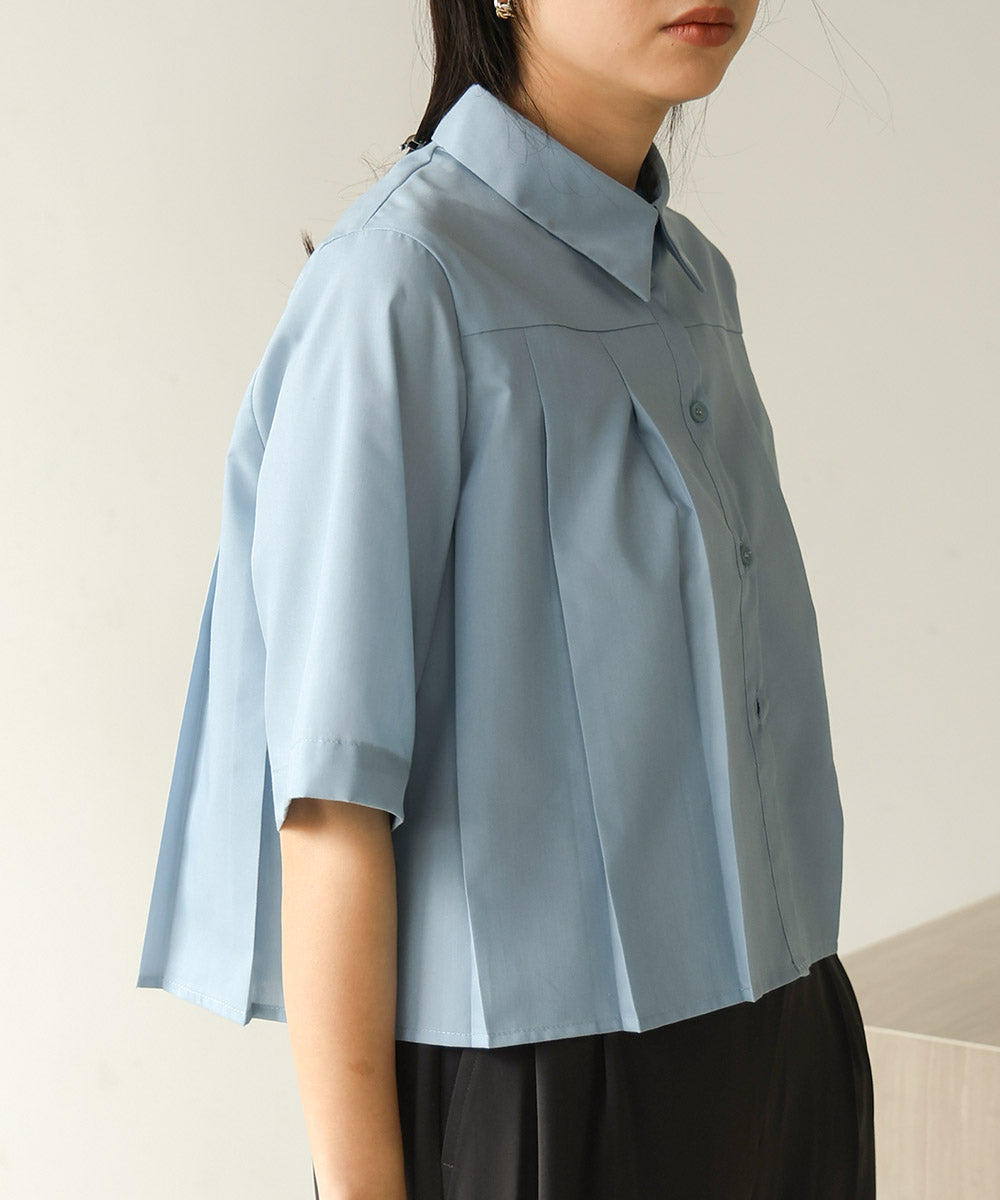 pleated shirt blouse