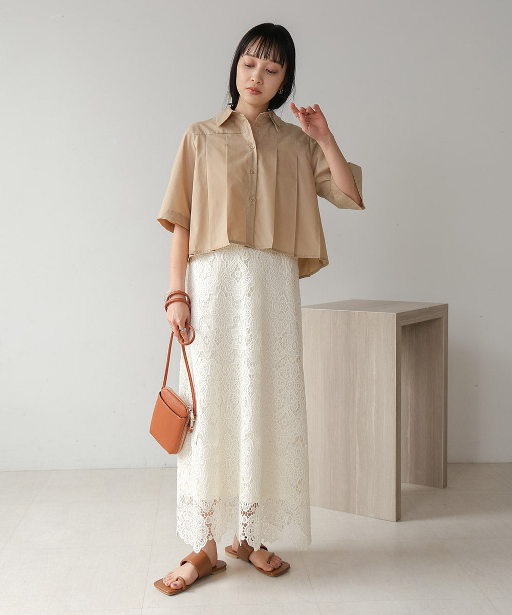 pleated shirt blouse