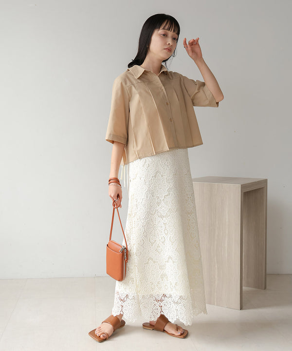 pleated shirt blouse