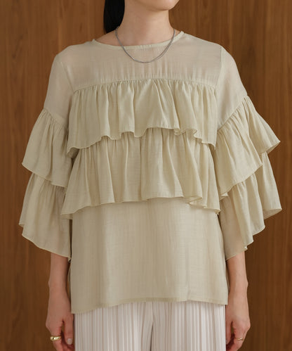 frilled tiered blouse