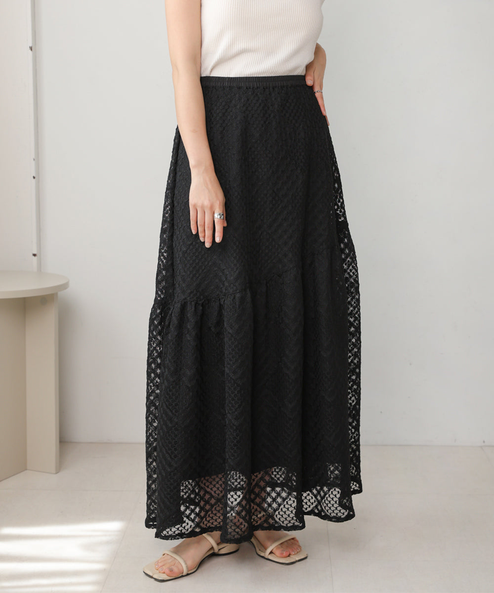 lace tiered skirt