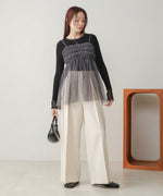 ruffled tulle cami bustier