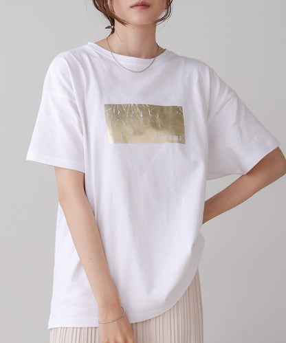 oversized foil logo t-shirt