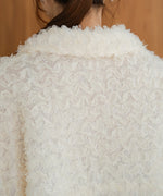 ruffle jacquard shirt jacket