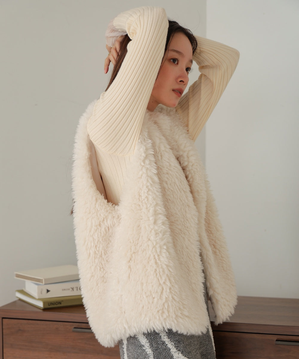 sheeplike fur vest