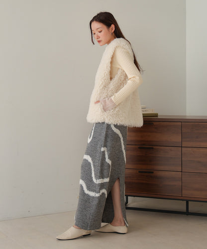 sheeplike fur vest