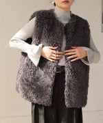 sheeplike fur vest