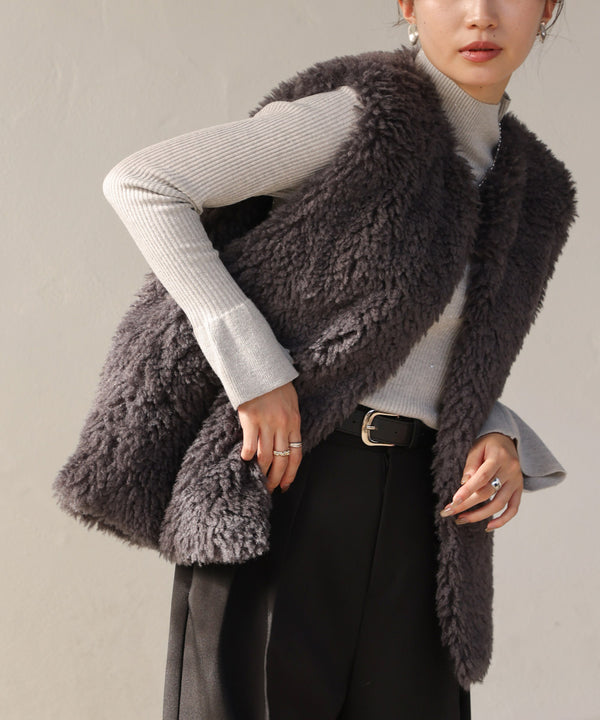 sheeplike fur vest
