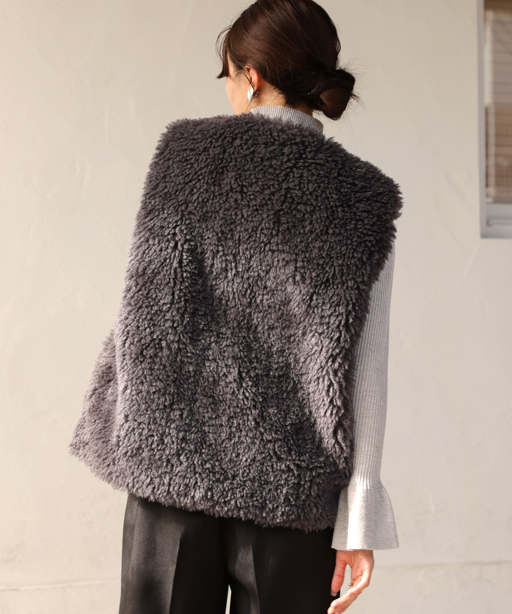 sheeplike fur vest