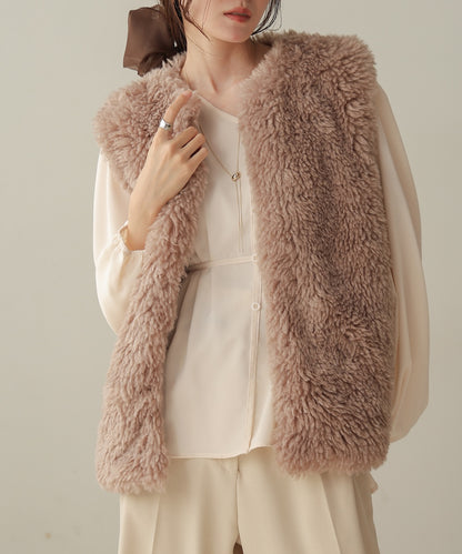 sheeplike fur vest