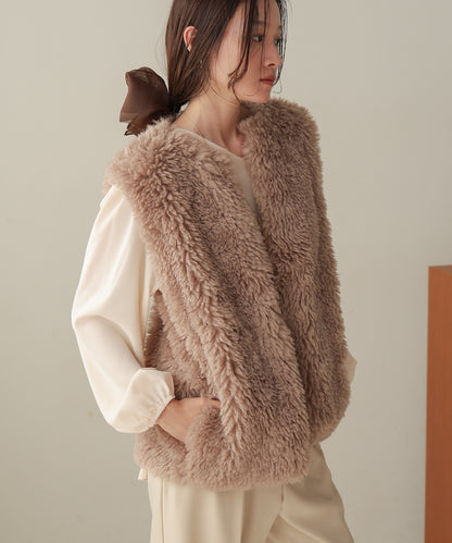 sheeplike fur vest