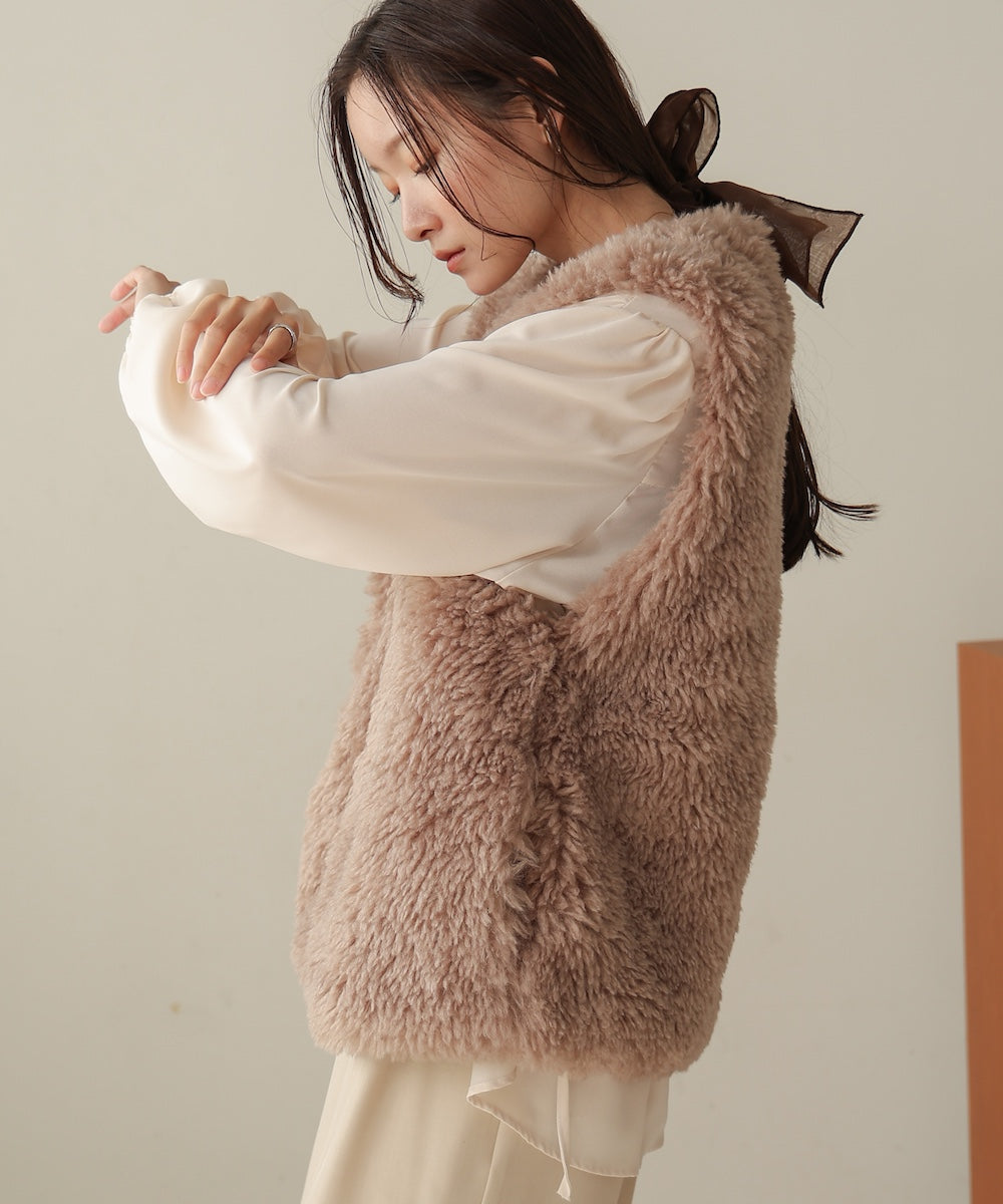 sheeplike fur vest