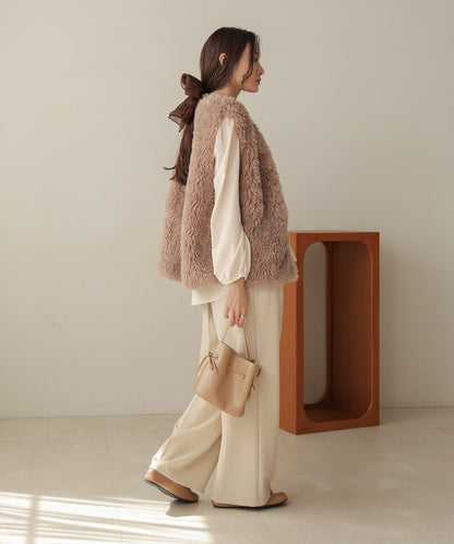 sheeplike fur vest