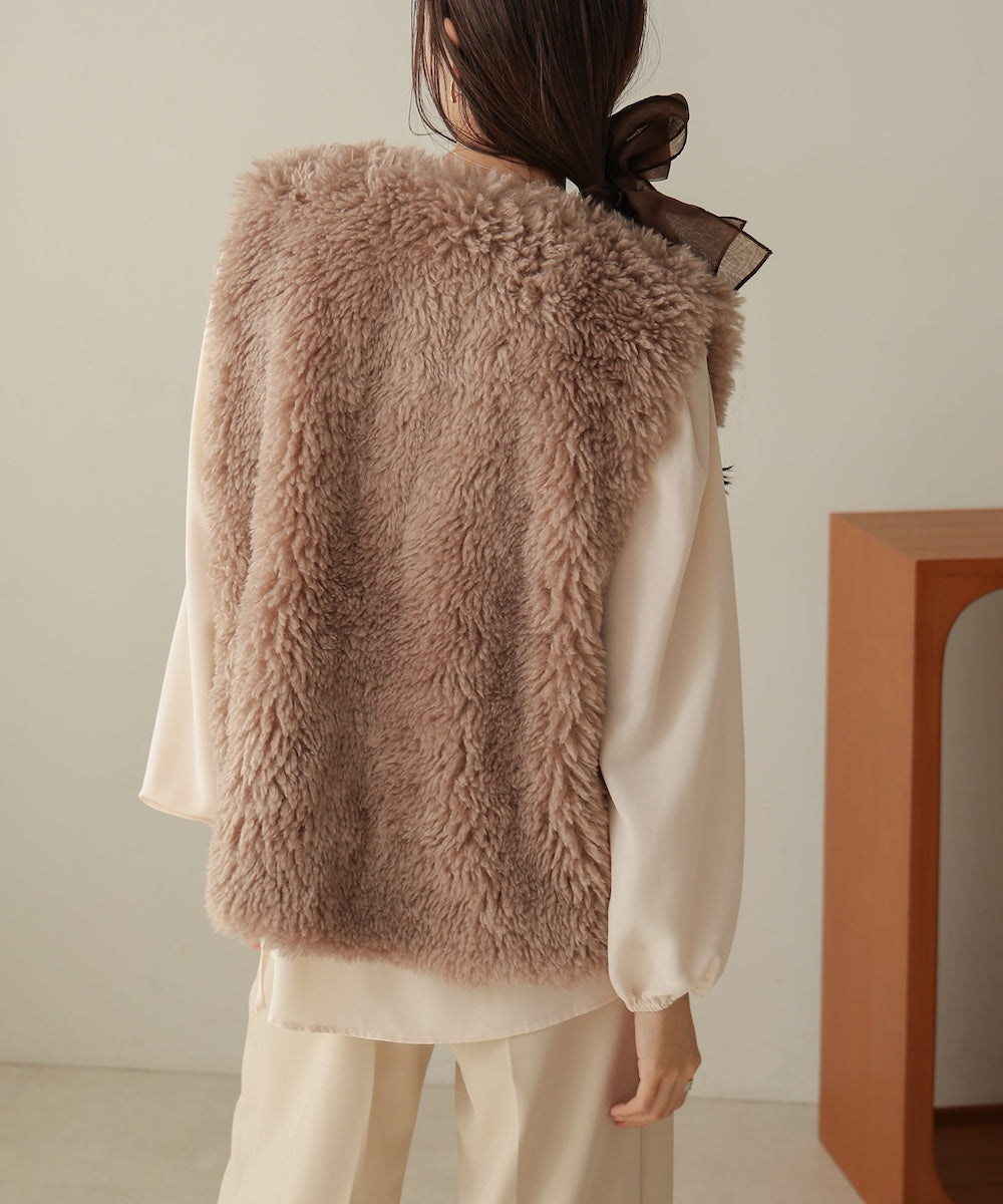 sheeplike fur vest