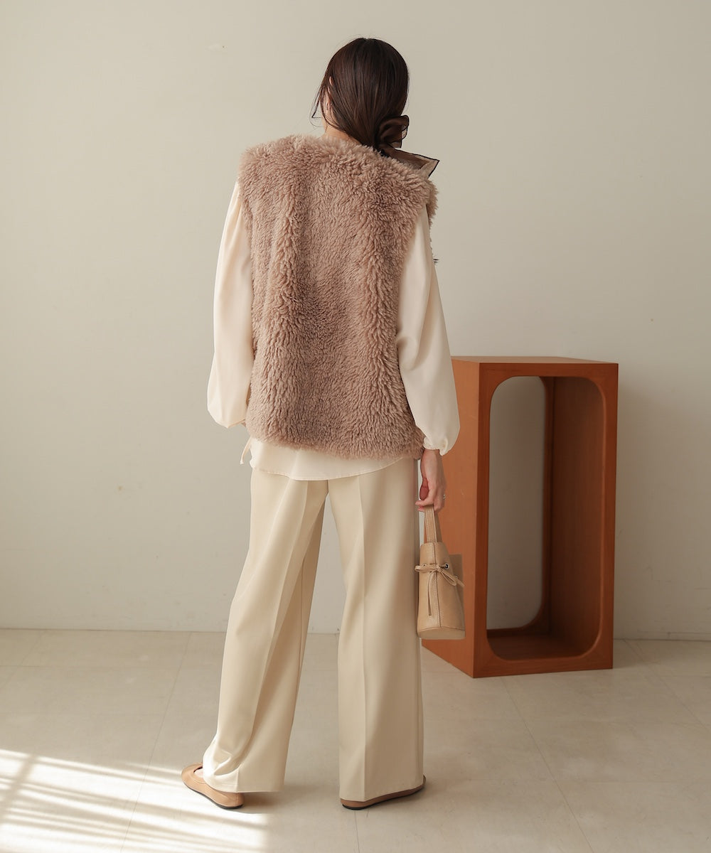 sheeplike fur vest