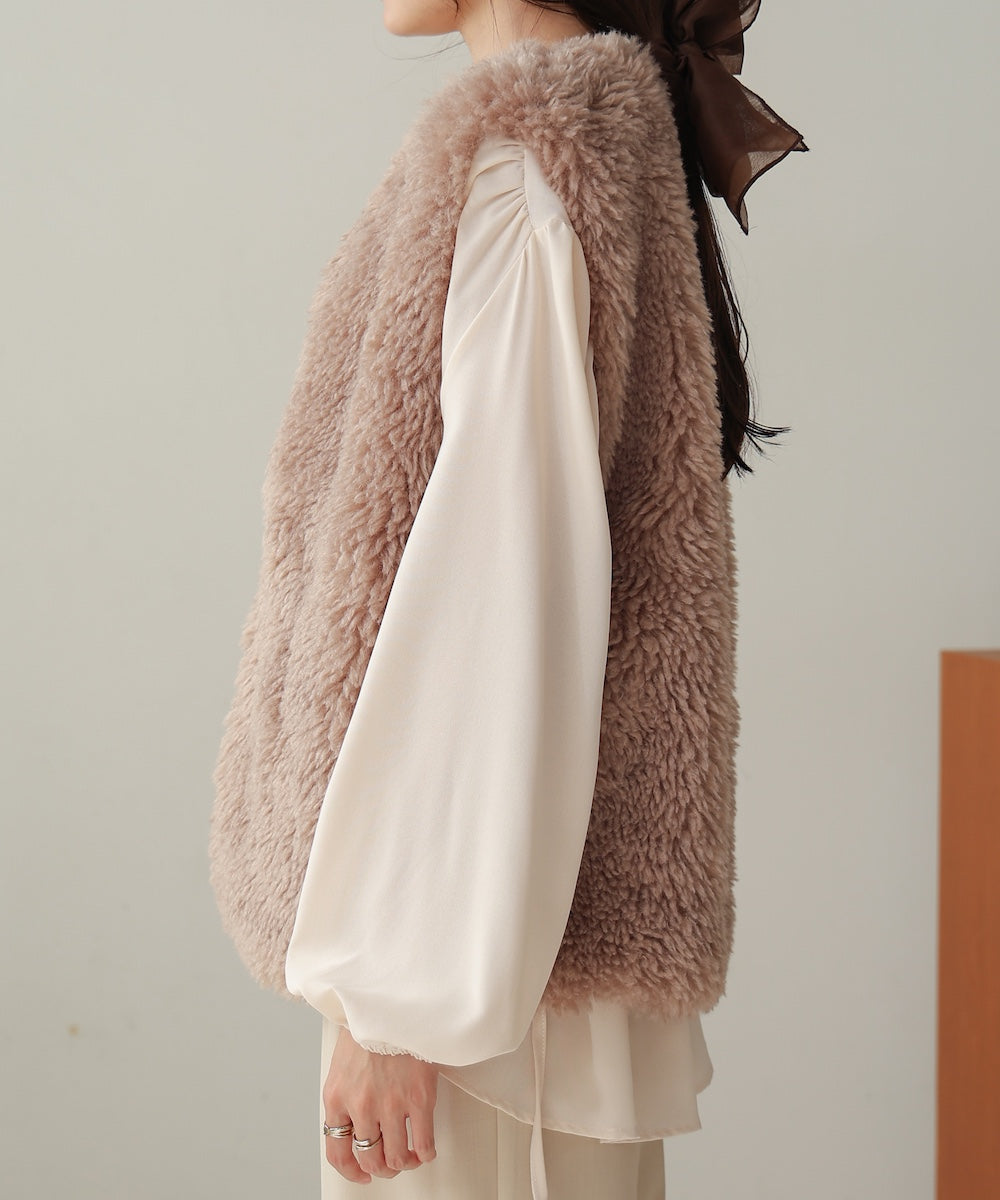 sheeplike fur vest